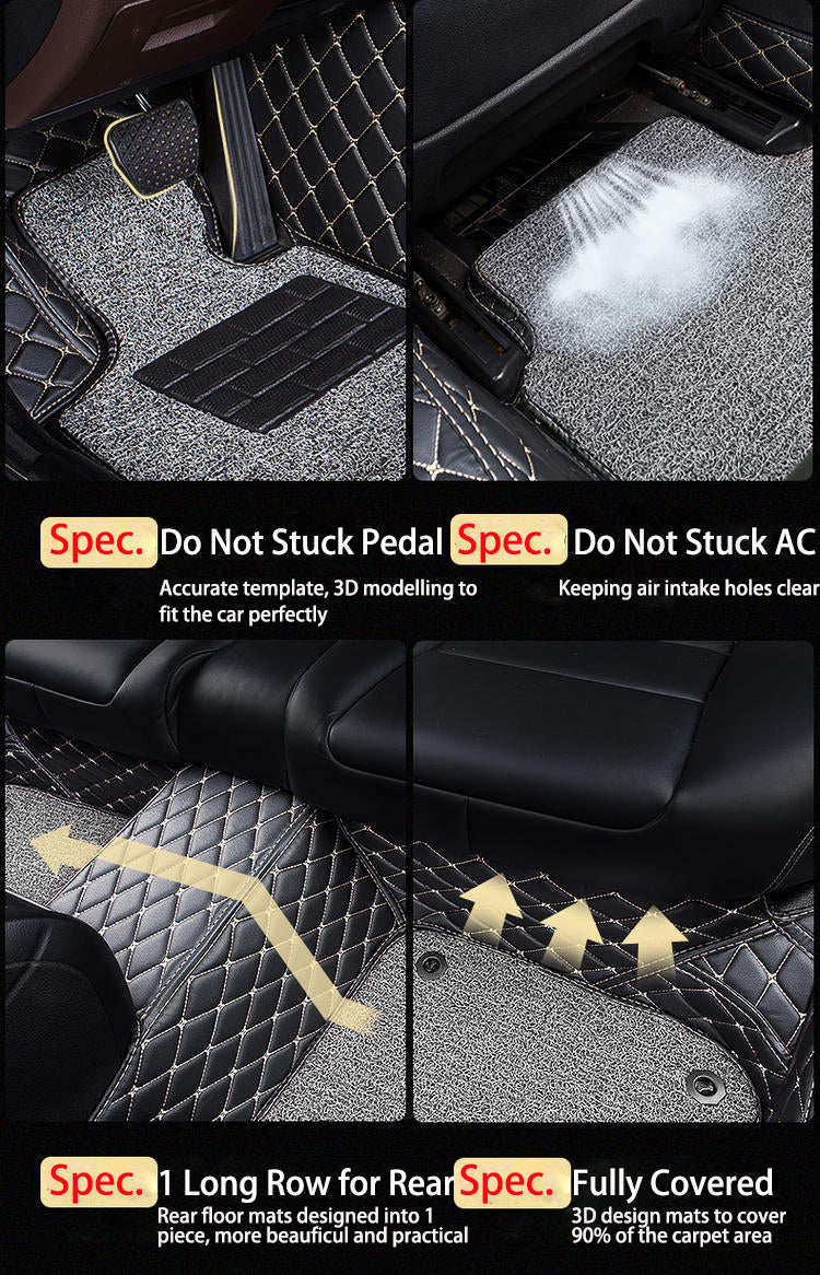 Handmade Custom Fit Heavy Duty Double Layers Floor Mats