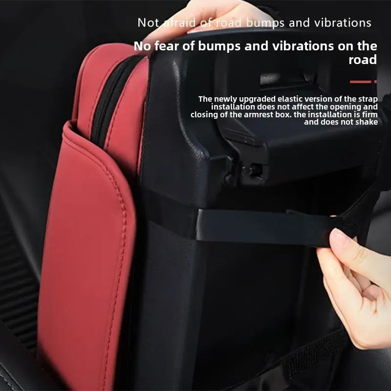 Car Armrest Box Cushion, Car Center Console PU Leather Armrest Pad
