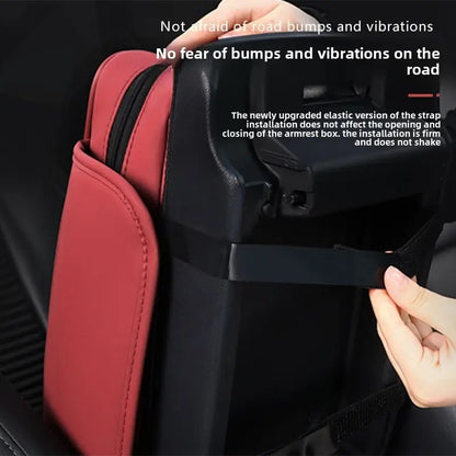 Car Armrest Box Cushion, Car Center Console PU Leather Armrest Pad