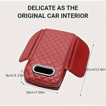 Car Armrest Box Cushion, Car Center Console PU Leather Armrest Pad