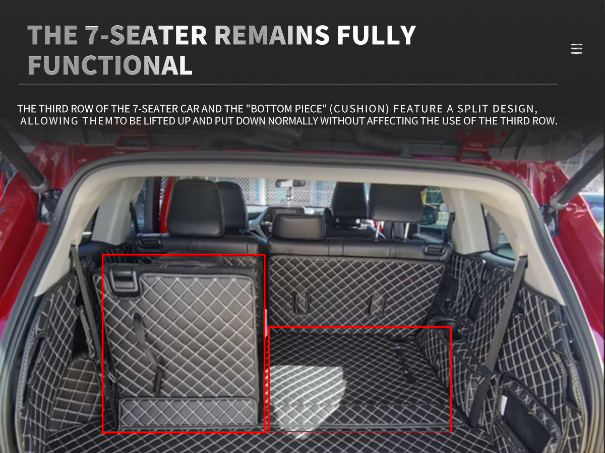 Large fully functional custom car boot liners