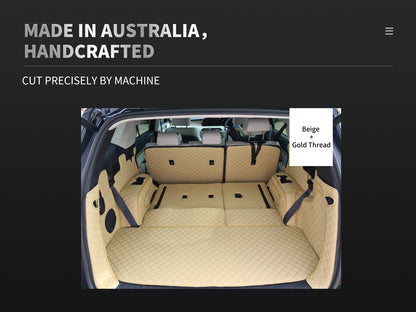 beige+gold thread cargo mats