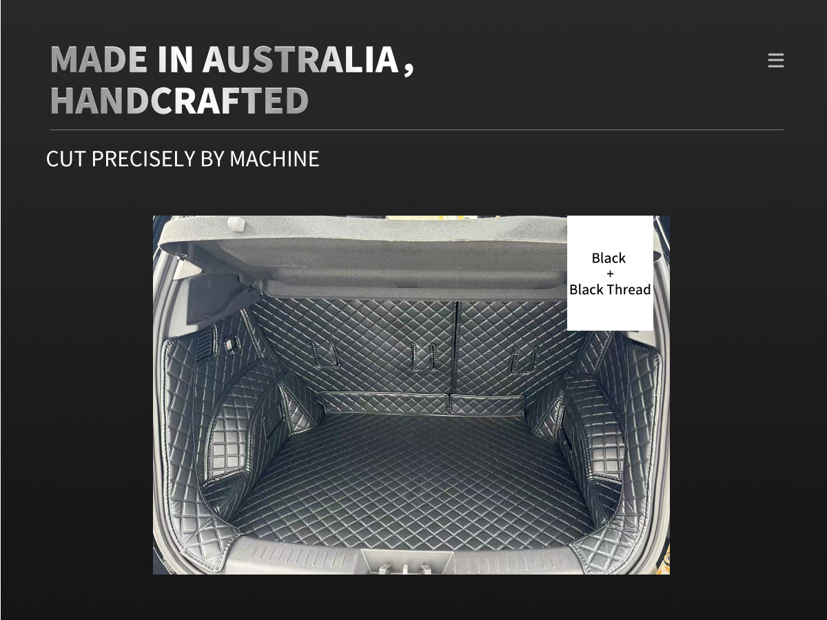 black+black thread car boot liner