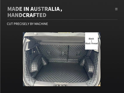 black+black thread car boot liner