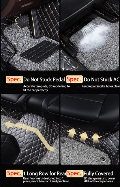 Handmade Custom Fit Heavy Duty Double Layers Floor Mats