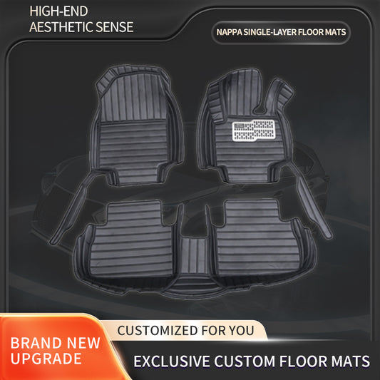 Handmade Custom Fit Nappa PU Leather 3D Floor Mats