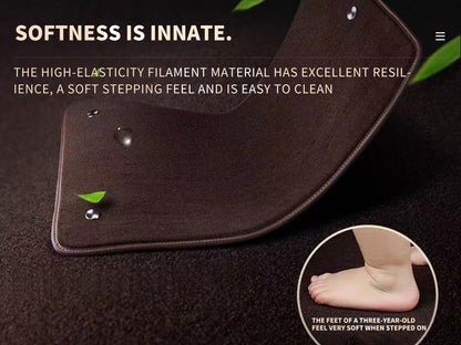 Handmade Custom Fit Nappa PU Leather Double Layers Floor Mats