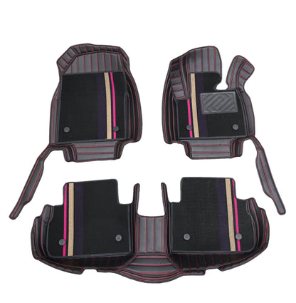 Handmade Custom Fit Nappa PU Leather Double Layers Floor Mats