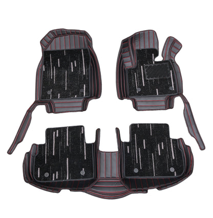 Handmade Custom Fit Nappa PU Leather Double Layers Floor Mats