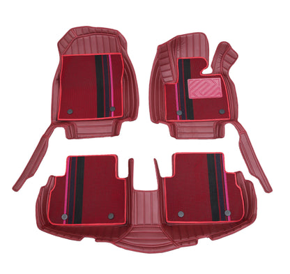 Handmade Custom Fit Nappa PU Leather Double Layers Floor Mats