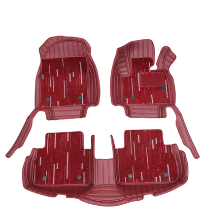 Handmade Custom Fit Nappa PU Leather Double Layers Floor Mats