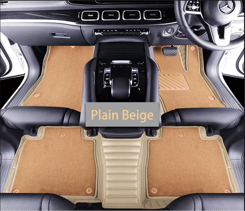 Handmade Custom Fit Nappa PU Leather Double Layers Floor Mats