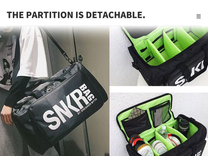 Large Capacity Partition Travel Bag | Detachable Compartment | Water-Resistant Sneaker & Weekend Duffel