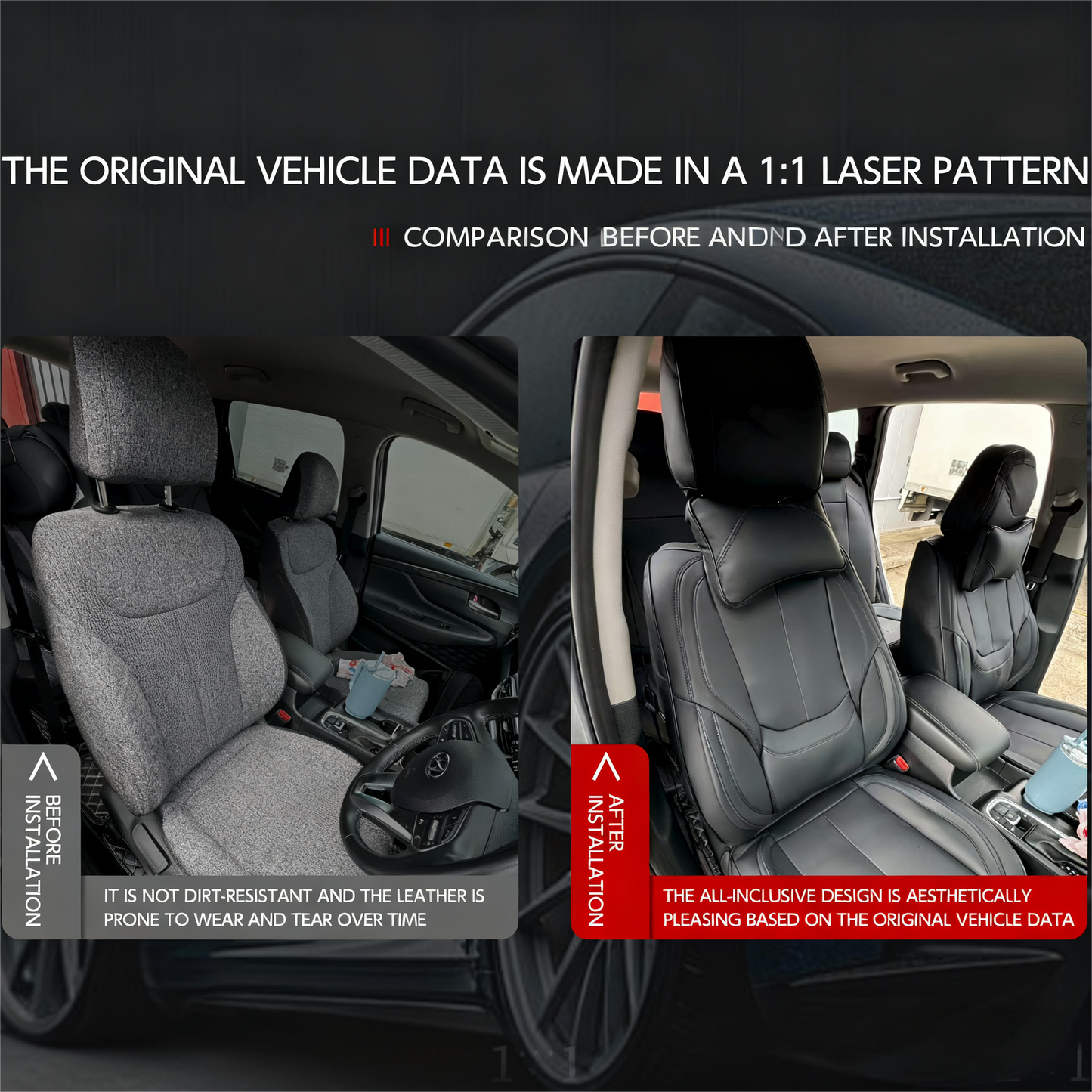 Premium Custom Fit PU LeatherCar Seat Cover for Replacement